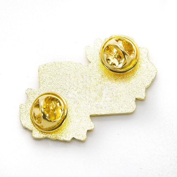 Read More Book and Flowers Gold Enamel Pin - Picture 3 of 3